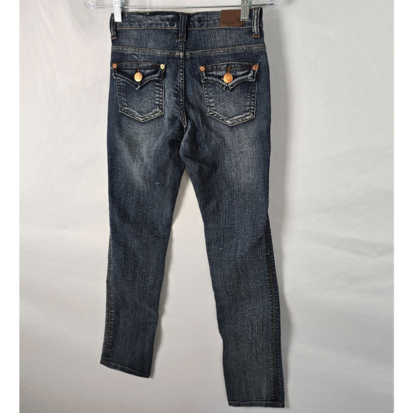 Vigoss Jeans Women's 14R Blue Dark Wash Amethyst Collection Slight Distressed - Picture 14 of 15